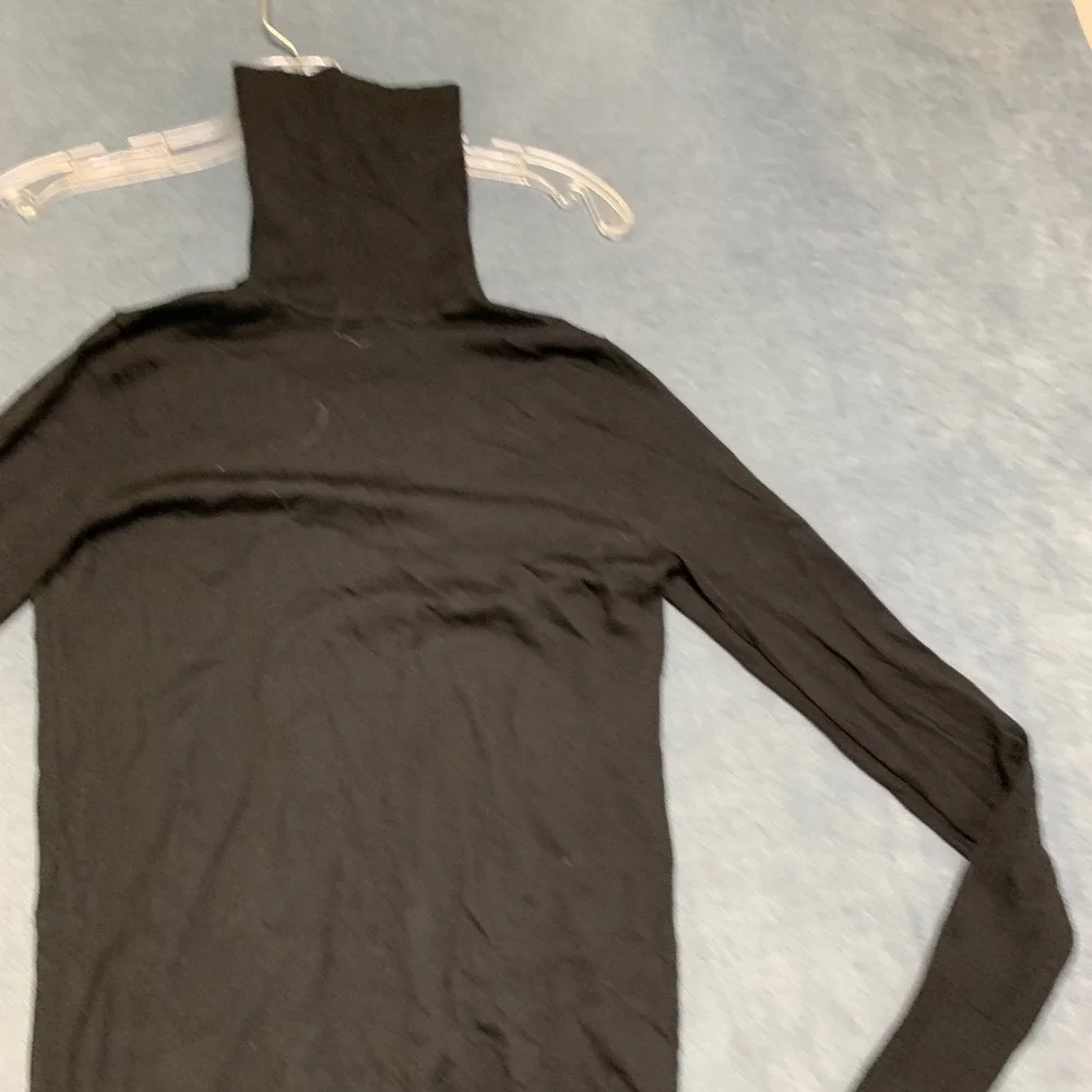 J.Crew Sweater Mens Small Black Turtle Neck Long Sleeve Casual Fit Ribbed Hem